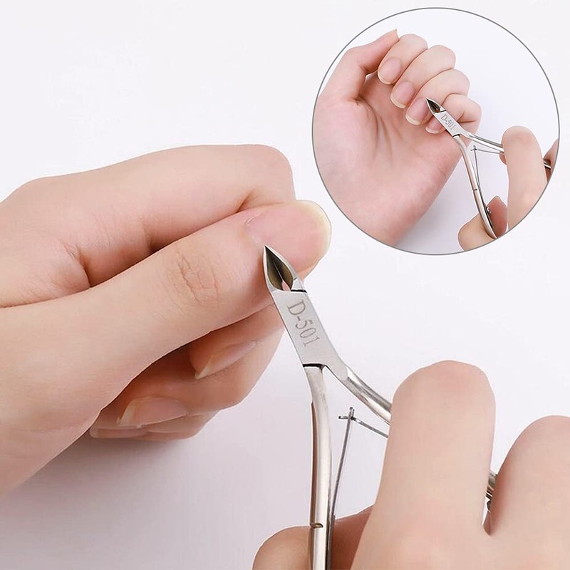 YFFSFDC Cuticle Nipper, Cuticle Pusher, Cuticle Cutter, Nail File, Set