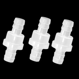 ANPTGHT One Way Check Valve 3/8"(10MM) Hose Barb Non Return Ozone Resistance Plastic Valve for Water Fuel Oil Air Gas (Pack of 3)