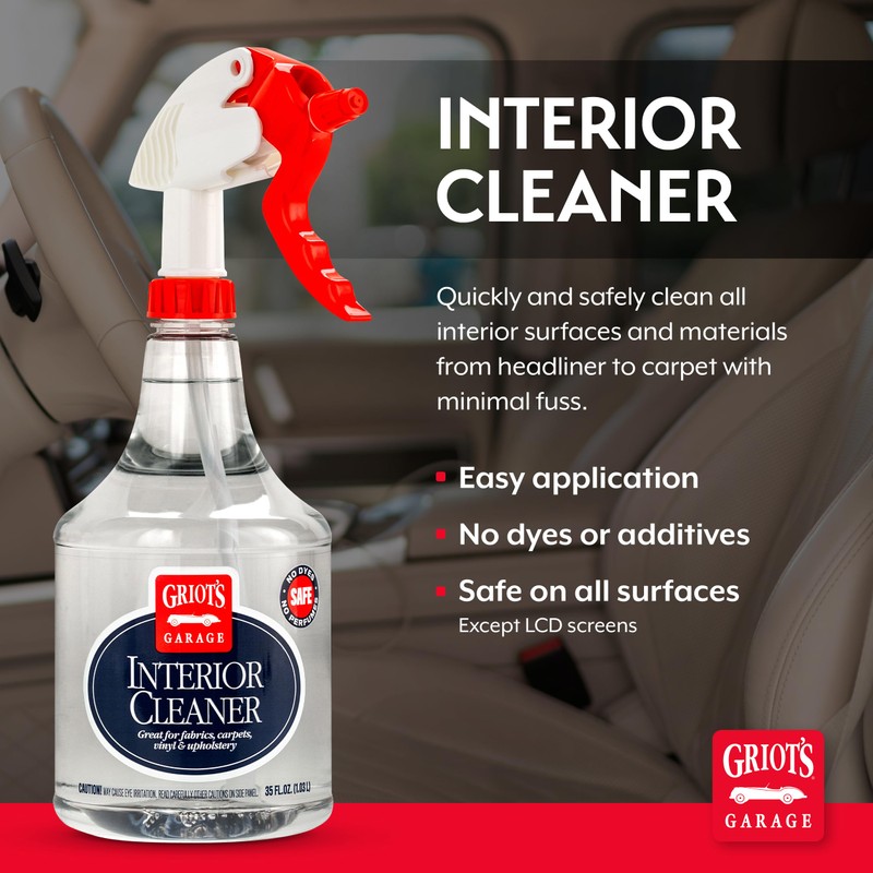 Griot's Garage Interior Cleaner Spray for Car Seats, Carpet, Upholstery