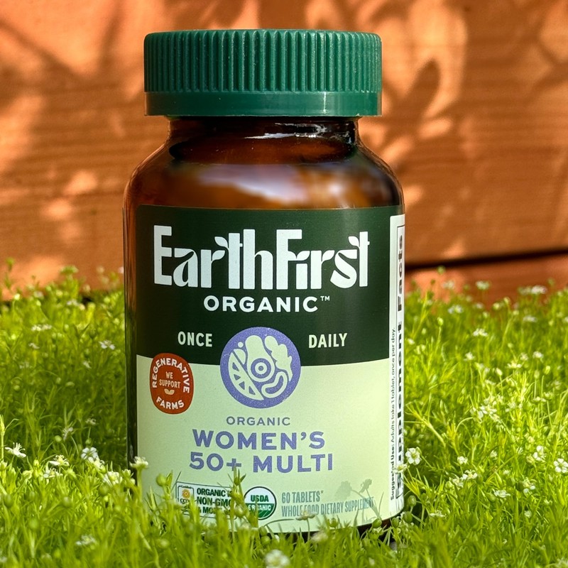 EarthFirst Organic Once Daily Multivitamin for Women 50+, Supports Bone