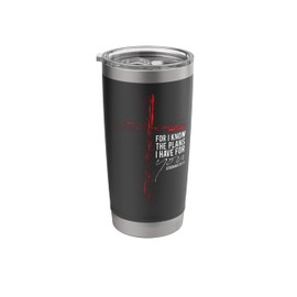 Jeremiah 29:11 Christian Cross Travel Coffee Tumbler 20 oz Stainless Steel Insulated Tumbler