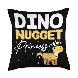 Dino Nuggets Enthusiast Dinosaur Chicken Delight Dino Nugs Throw Pillow