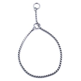 SGODA Silver Dog Chain Collar Choke Pet Training Snake Collar with Heavy Links, 22 in, 4 mm