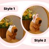 LunarCharm 2 pieces cute capybara keyring, plush toy, capybara cuddly