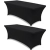 ABCCANOPY 2 Pack 6 ft Spandex Tablecloths Stretch Table Cover