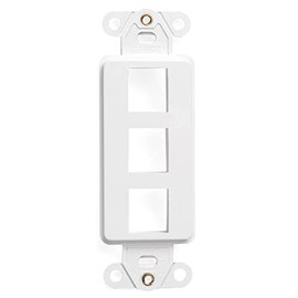 Leviton QuickPort Decora Insert, 3-Port, 41643-W, White