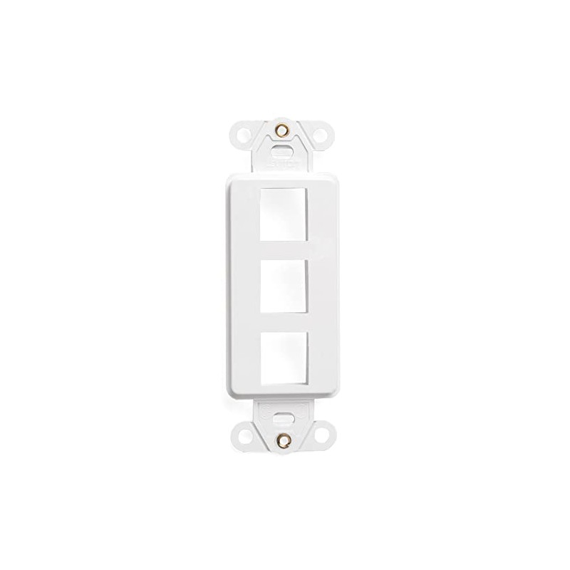 Leviton QuickPort Decora Insert, 3-Port, 41643-W, White