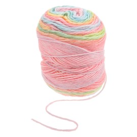 Gadpiparty 1 Roll Rainbow Gradient Crochet Yarn Soft Cotton Knitting Yarn for DIY Crafts Hand Knitting Projects Comfortable Durable Suitable for Home Decor Pillowcases and Blankets