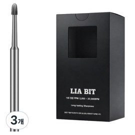 BESSIE Leahbit Mushroom Nail Bit F, 3 pieces, silver / BESSIE 리아비트 머쉬룸 네일비트 F, 3개, 실버