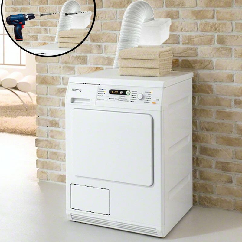 Tumble Dryer Condenser Kit Universal Vented Indoor Box 4" Vent