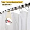 Adjustable Curved Shower Rod, 42-72 inches Extra Wide Shower Curtain
