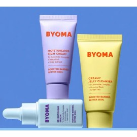 Kit Skincare Limpiador Crema Serum 3pzs Cuidado Facial Byoma                                                                                          