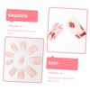 Healeved 1set Nails Flower Design Sweet French Style Fake Nails