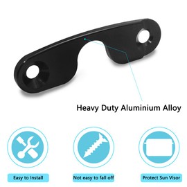 Aluminum Alloy Sun Visor Repair Kit, DaKuan Upgraded Heavy Duty Sun Visor Clips Compatible with Jeep Wrangler JK 2018/ Wrangler 2018-2023/ Gladiator 2020-2023