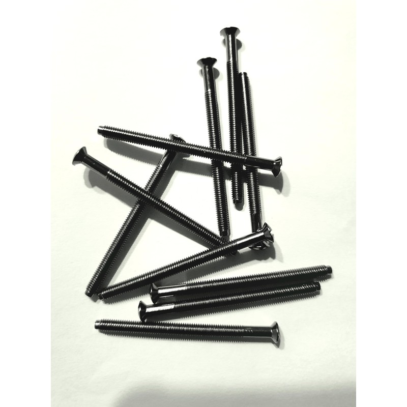 Generic Pack of 10 Electrical Screws 50mm X 3.5mm Black