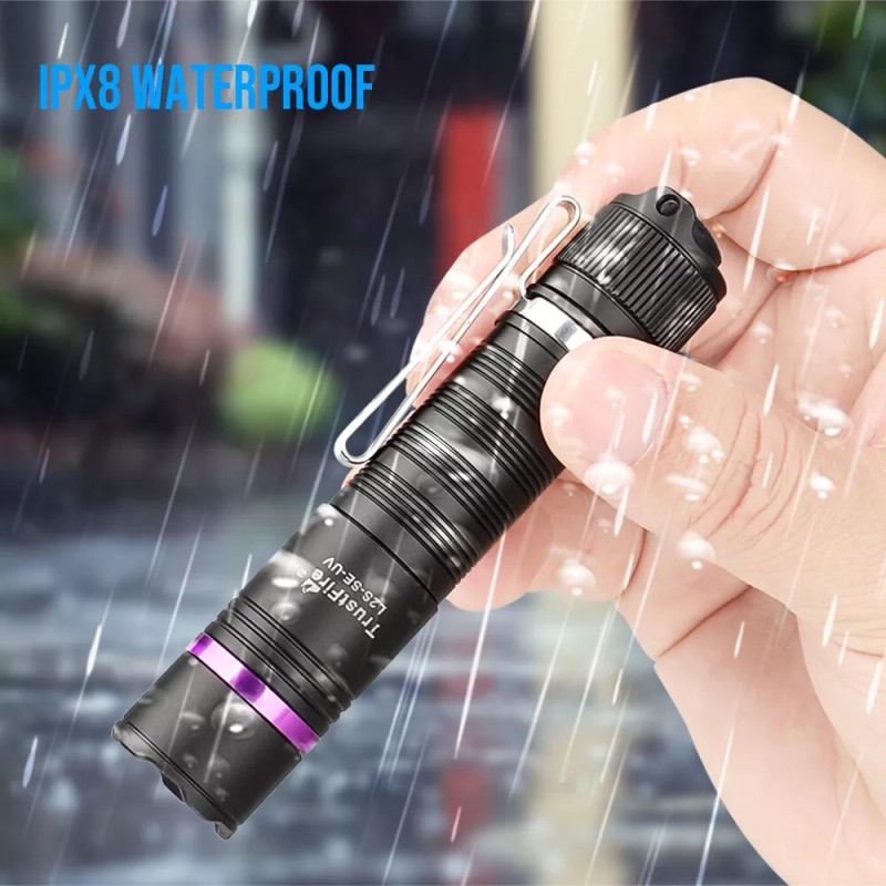 Trustfire 365nm UV Flashlight 3000mW Ultraviolet Torch Rechargeable Waterproof