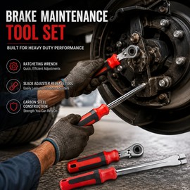5/16-Inch Slack Adjuster Tool Set for Air Brake Service – Ratcheting Wrench and Release Tool for Compatible Trucks and Trailers