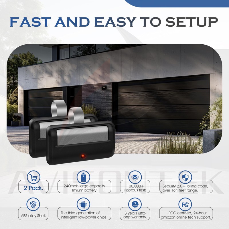 2 for 950ESTD Chamberlain Garage Door Opener Remote, 2011 to