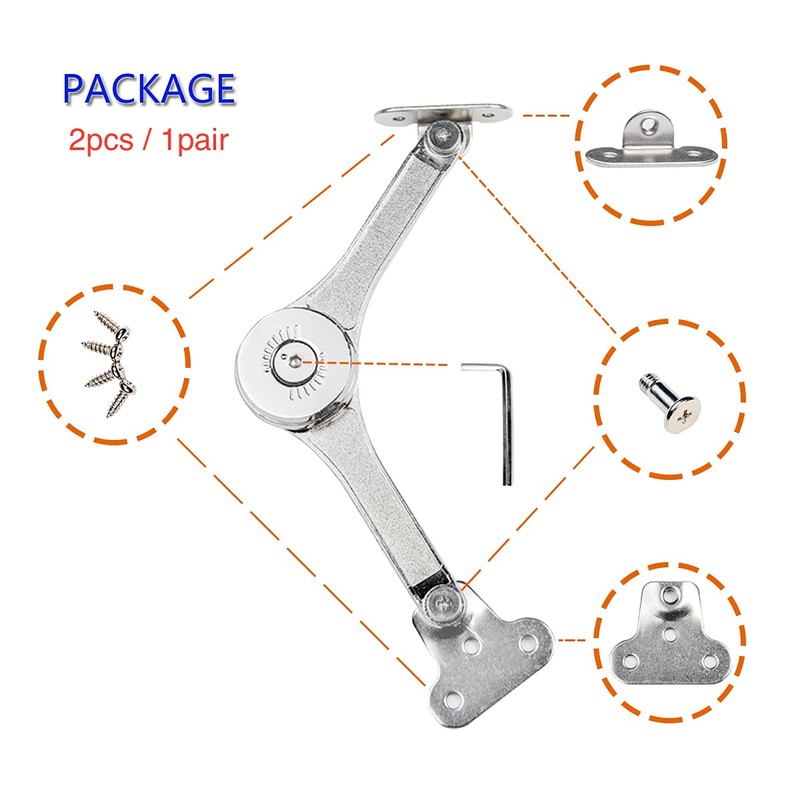 Toy Box Hinges Soft Close - Lid Support Heavy Duty