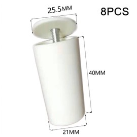 iTauyees Set of 8 roller shutter stoppers, 40 mm, stop buffer stoppers for roller shutters, white