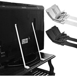 GeneX TV Anti-Fall Belt, Earthquake Proof Belt, No Drilling Required, Fall Prevention Belt, PC LCD TV Protector, TV, Furniture Fall Prevention, Earthquake Prevention, Disaster Prevention Goods, Clamp