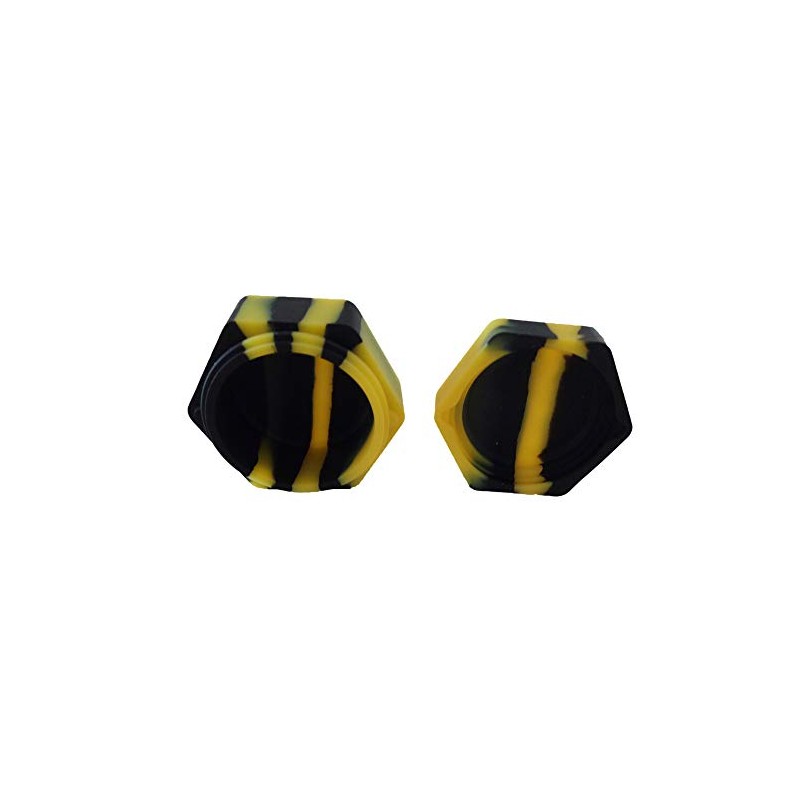 Gentcy 26ml 1PCS Black Hexagon Silicone Container Honeybee Silicone Jar