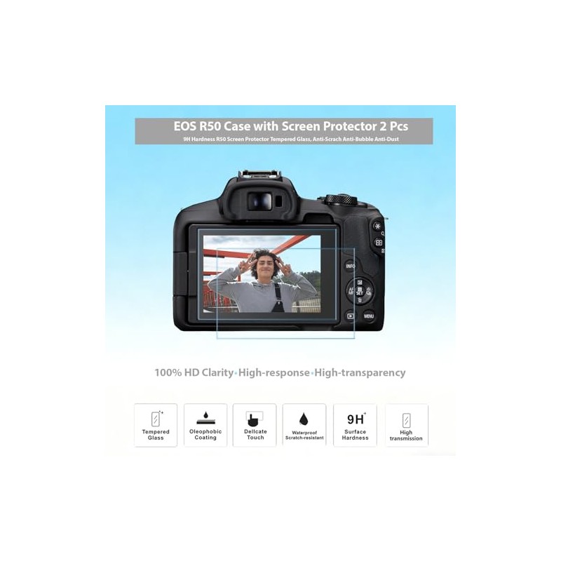 Funda para cámara Canon EOS R50, funda protectora de silicona