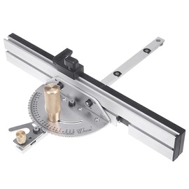 ASCENDAS Miter Gauge for Table Saw - 450 mm T-Rail, Brass Guide Knob - Essential Saw Accessories for Precise Cutting and Cutting System