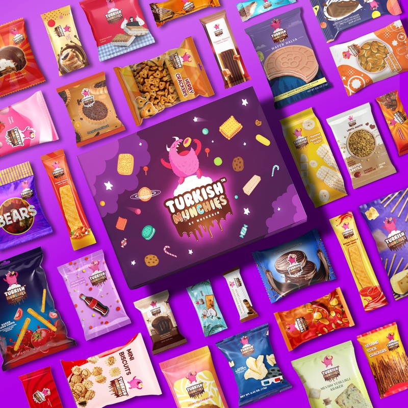 Turkish Munchies by Muekzoin Mega International Snack Box | Premium