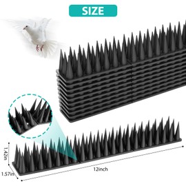 Aqjbh Bird Spikes, 40 Pack Squirrel Raccoon Pigeon Cat Animal Deterrent Spikes for Outside Anti Animal Defender Spikes Outdoor to Keep Birds Away
