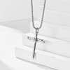 FFWTPY Cross Necklace for Men Women Stainless Steel Cross Pendant