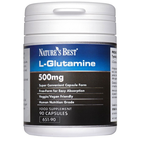 Natures Best Glutamine 500mg, For Nutritional Support, 90 CAPSULES