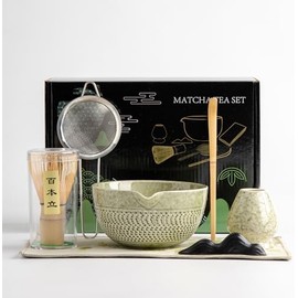 DWEHIXBUY juego de batidor matcha para ceremonia, accesorio de batidor matcha, cuchara tradicional (Chashaku), cuchara de té, soporte para batidor, 1