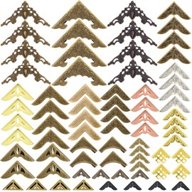 Pack of 72 Metal Book Corner Protectors, Metal Corner Protectors, Antique Fitting, Vintage Retro Book Corners, Corner Protectors, Menu Corner Protectors, Book Corners, Metal Books for Scrapbooking