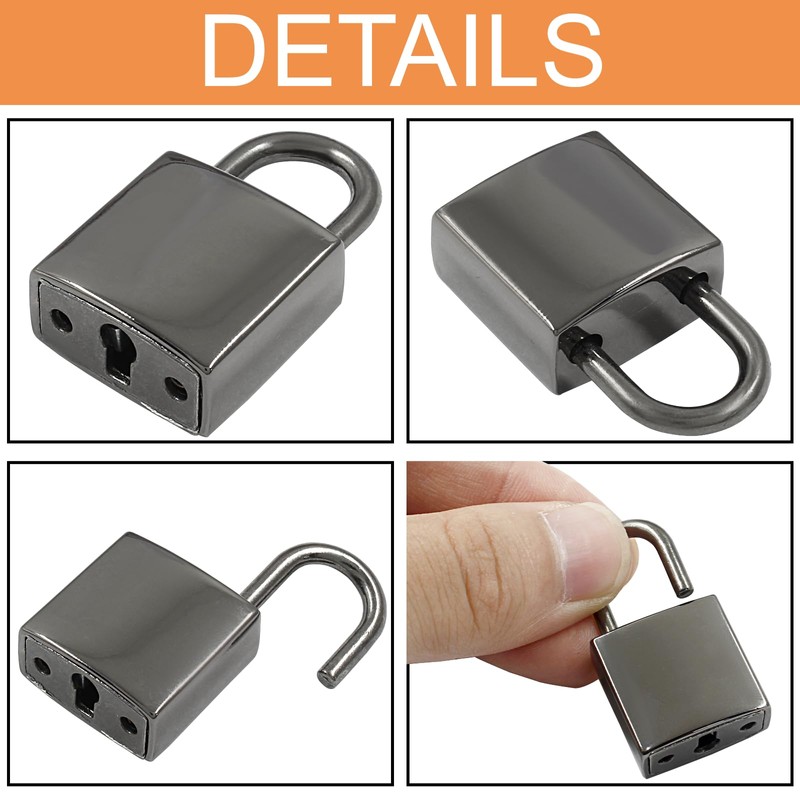 Piutouyar Mini Lock with Key, Small Keyed Luggage Lock, Gun
