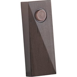 Craftmade PB5010-AI Surface Mount Rectangular Lighted LED Door Bell Push Button, 4"H x 1"W, Aged Iron