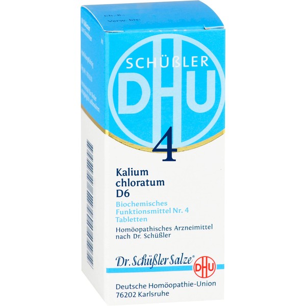 DHU Schüßler-Salz Nr. 4 Kalium chloratum D6 Tabletten, 200 pcs. Tablets