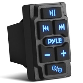 Pyle Rocker Switch Wireless BT Audio Controller, Waterproof Rated Marine Receiver Remote Control for Car, Truck, Boat, 4x4, PowerSport Vehicles, Connect and Stream Audio from External Devices