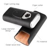 COOL KNIGHT Leather Cigar Case - Cedar Wood Lining Travel