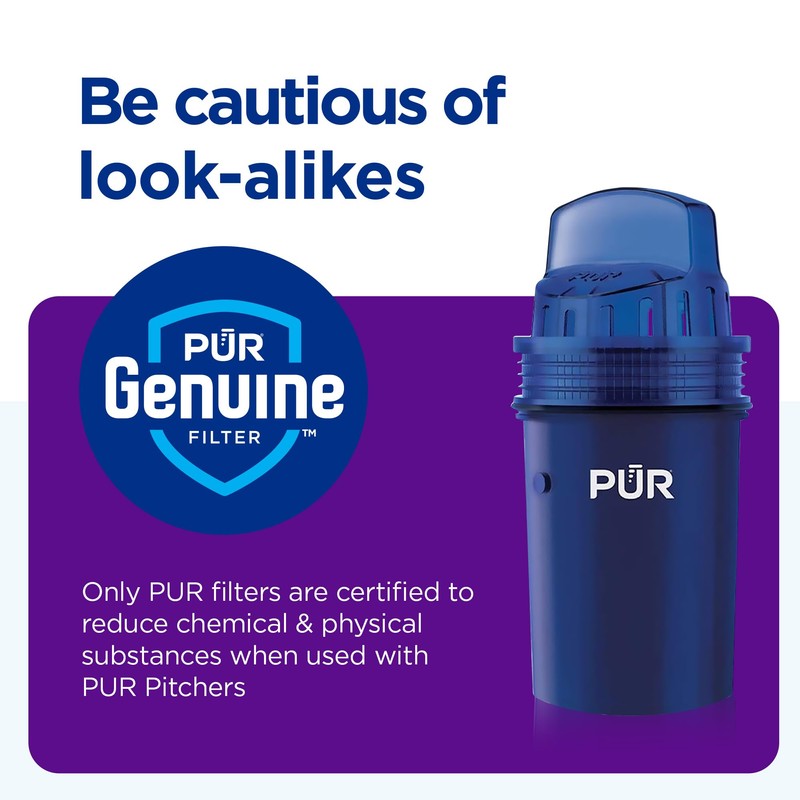 PUR 7-Cup Water Pitcher, 1 Genuine Filter, Cleaner, Great-tasting Water,