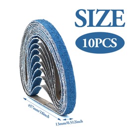 10PCS 40Grits 13mm x 457mm Zirconium Abrasive Sanding Belts Air Belt Sander Aluminium Oxide, Sanding Metal, Rust Removal ?Paintings for Welding Grinding