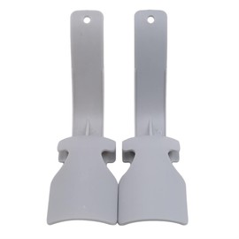 DAMAJI Lazy Shoe Helper Portable Sock Slider, Short Handled Shoe Horn, Shoe Lifting Helper Easy on Easy Off, Plastic Shoehorn for Men, Women,Gray