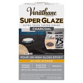 Varathane 363902 Super Glaze Pour-On High Gloss Epoxy, Quart, Charcoal