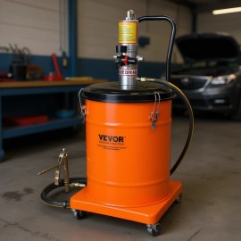 Portable 10.5 Gallon Air Operated Grease Pump 40L Pneumatic Oil Pump High Pressure Hose 50:1 RatioCapacity: 10 Gallons
