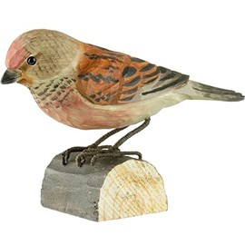 WILDLIFEGARDEN Wildlife Garden WG426 DecoBird Blood Handcarved Decorative Wooden Bird Small European Birds