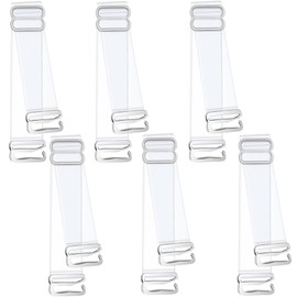 3 Pairs Invisible Clear Bra Straps Replacement - Metal Hook Elastic Bra Straps for Women Transparent & Adjustable