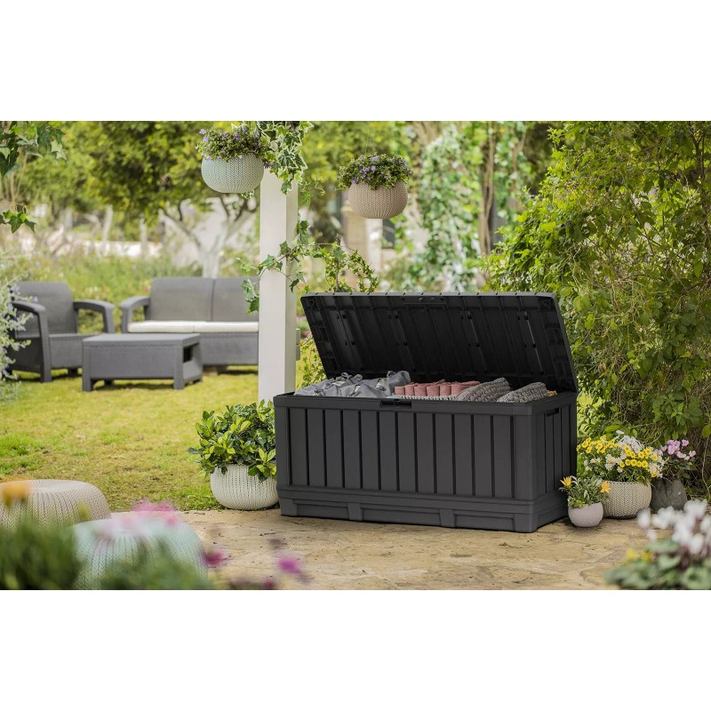Keter Kentwood 92 Gallon Resin Deck Box-Organizati