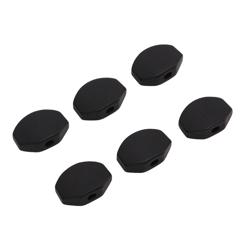 6Set Guitar Tuning Peg Buttons Ebony Metal Tuner Machine Head