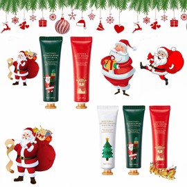 Christmas Hand Cream Gift Set, Hand Cream Set, Mini Hand Creams, Hand Moisturising Cream for Rough, Gentle Care Cream for Dry Hands, Birthday Gift, Christmas Gifts for Women Men, Pack of 5