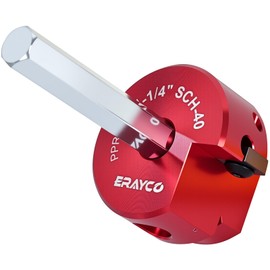 Erayco 1-1/4" PVC Pipe Reamer, Plastic Pipe Fitting Reamer Tool, Fit into Standard 1/2" Drills, PVC Fitting Saver for SCH40 PVC CPVC ABS Pipe (1-1/4 Inch)